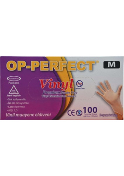 Op-Perfect Vinly Şeffaf Eldiven Medium