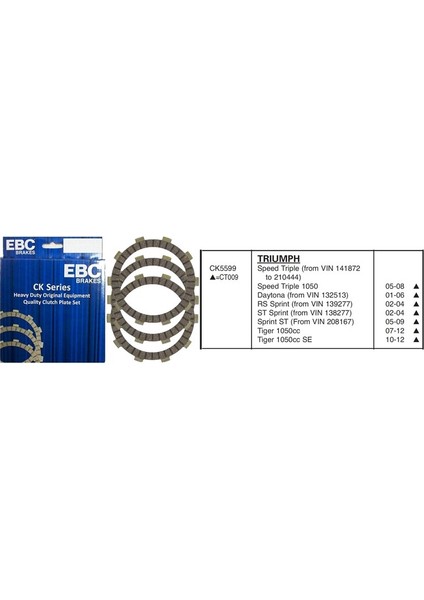 Trıumph Tıger 1050 07-12 Ebc Debriyaj Balatası