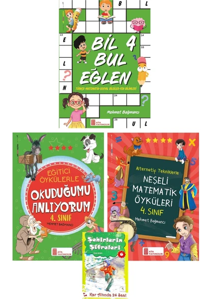 Ata Yayıncılık 4. Sınıf Bil Bul Eğlen+Okuduğumu Anlıyorum+Neşeli Matematik Öyküleri