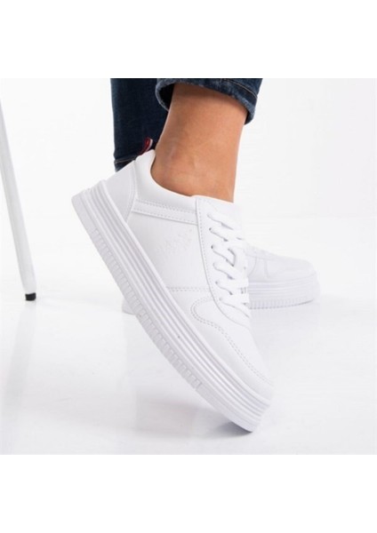 Kadın Günlük Beyaz Deri Spor Ayakkabı fiyatları