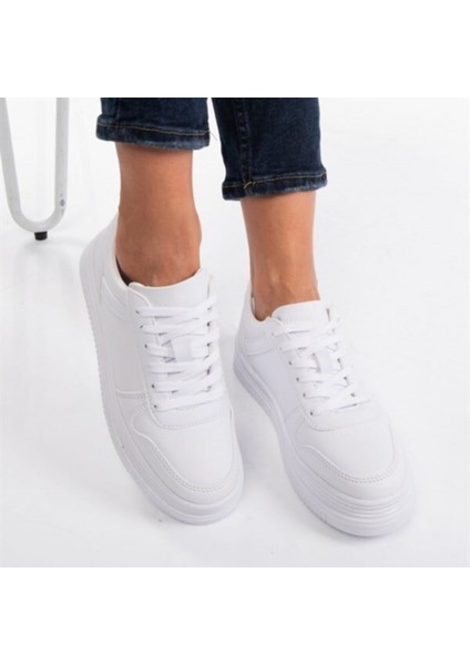 Kadın Günlük Beyaz Deri Spor Ayakkabı fırsatları