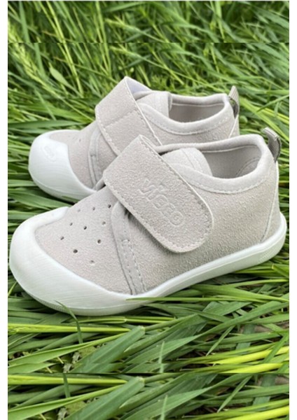 Anka Kız / Erkek Çocuk Gri Ilk Adım Bebe Patik Panduf Unisex Günlük Spor Ayakkabı 950.E19K.224