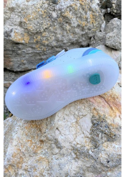 Sun Kız/erkek Çocuk Işıklı Beyaz Mavi Sneaker Bebe Patik Filet Günlük Spor Ayakkabı 220.P21Y.212 fiyatları