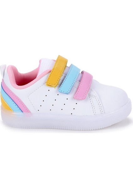Sun Kız / Erkek Çocuk Işıklı Beyaz Pembe Sneaker Bebe Patik Filet Spor Ayakkabı 220.P21Y.212 fırsatları