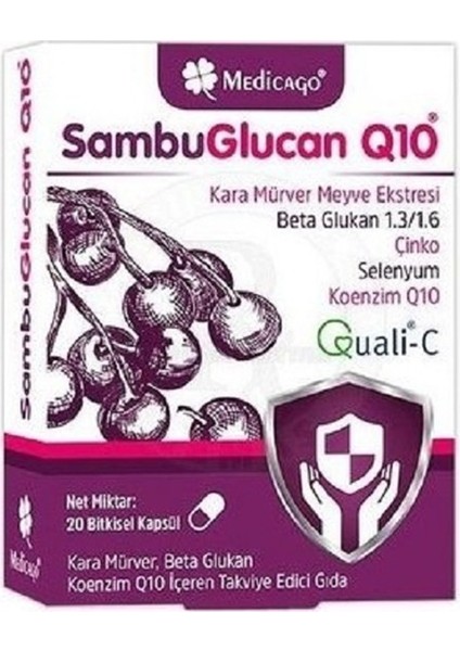 Medicago Sambuglucan Q10 20 Kapsül