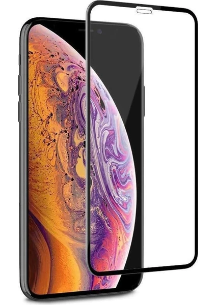 Apple iPhone Xs Max 5d Tam Kaplayan Ekran Koruyucu Cam