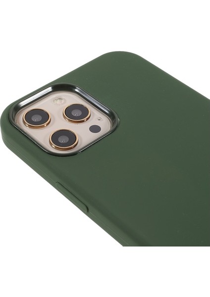 iPhone 12 6.1 Inç Uyumlu Darbeye Dayanıklı Silikon Yumuşak Tpu Telefon Kılıfı - Ordu Yeşil (Yurt Dışından)