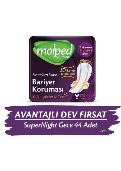 Supernight Gece Avantajlı Dev Fırsat 44 Adet