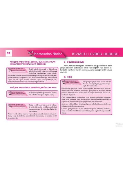 Ticaret Hukuku 3 Hocasından Ders Notları 2022