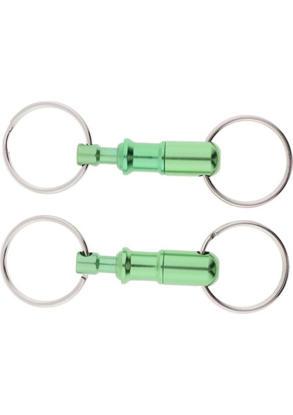 2x Ayrılabilir Çekme Apart Hızlı Yayın Anahtarlık Anahtarlık Ayrı Anahtarlık Yeşil fırsatları