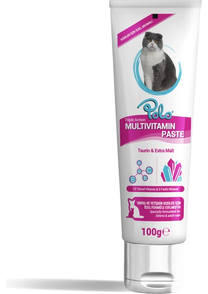 Polo Kedi Multivitamin Paste 100 Ml-Zoo