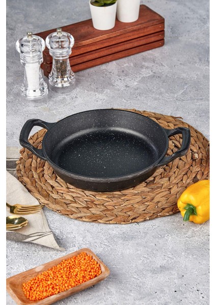 Cooker 18 cm Döküm Tava Granit Sahan Tekli