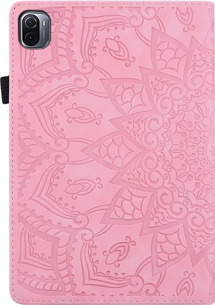 Xiaomi Mi Pad 5/5 Pro Için Desenli Deri Kılıf -Pembe (Yurt Dışından)