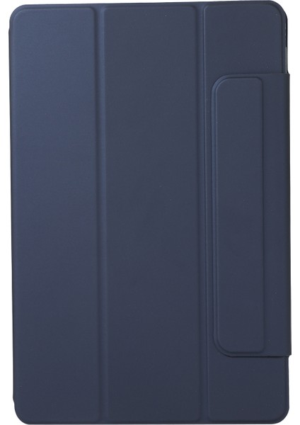 Xiaomi Pad 5 / Pad 5 Pro Için Manyetik Toka Deri Kılıf -Koyu Mavi (Yurt Dışından)
