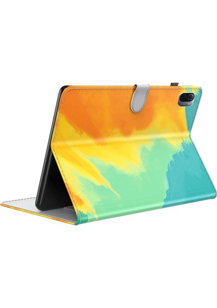 Xiaomi Mi Pad 5/5 Pro Için Suni Deri Tablet Kılıfı -Turuncu (Yurt Dışından)