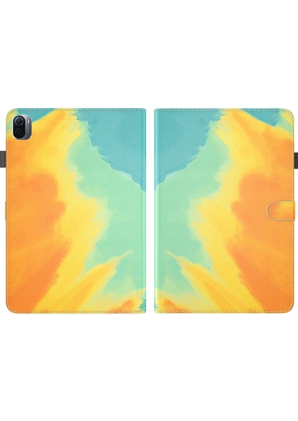 Xiaomi Mi Pad 5/5 Pro Için Suni Deri Tablet Kılıfı -Turuncu (Yurt Dışından)