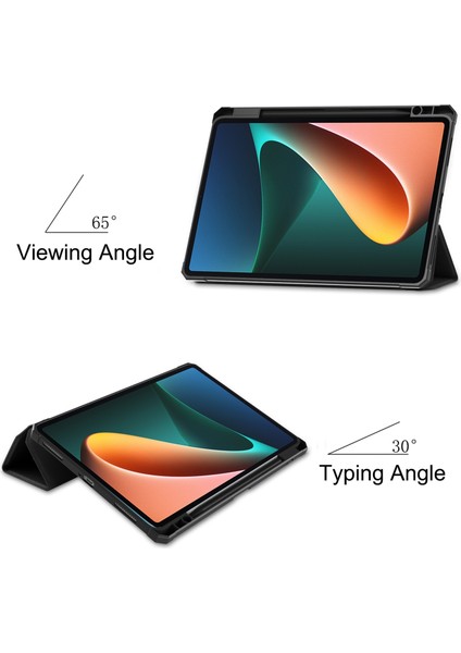 Xiaomi Pad 5/5 Pro Için Deri Tablet Kılıfı -Siyah (Yurt Dışından)