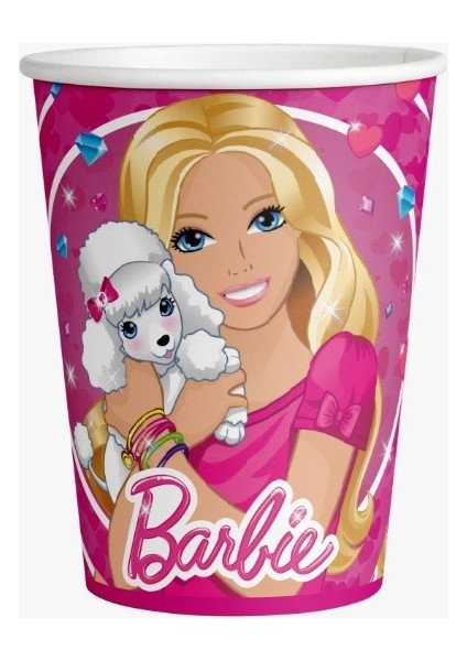 Barbie Doğum Günü 8 Kişilik 50X70 cm Afişli Barbie Parti Malzemeleri Seti Masa Etekli modelleri