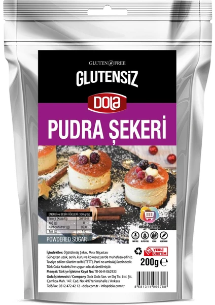 Glutensiz Pudra Şekeri 200g