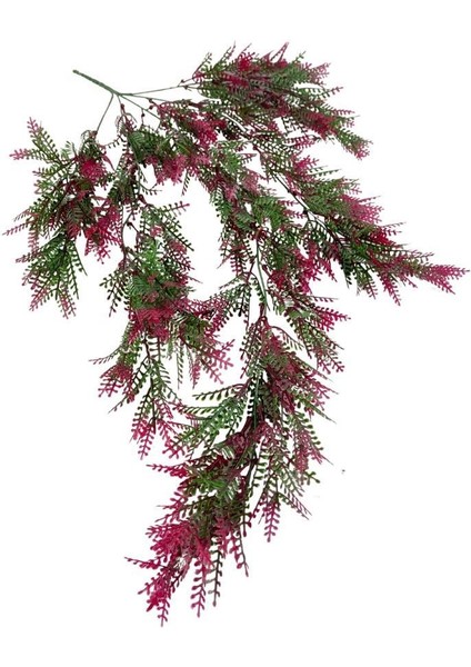 Yapay Çiçek Sarkan Çiçek Yeşil Bordo FERN725 Yapay Sarmaşık 70*30CM Uv Katkılı Güneşe Dayanıklı