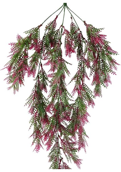 Yapay Çiçek Sarkan Çiçek Yeşil Bordo FERN725 Yapay Sarmaşık 70*30CM Uv Katkılı Güneşe Dayanıklı indirimleri