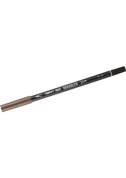 Çift Uçlu Brush Pen Fırça Keçeli Kalem Markör Sepya 1800-45
