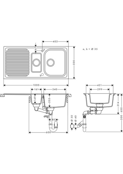 S520-F525 Ankastre Granit Eviye 980/480 Otomatik Gider Seti ile Beton Grisi fiyatları