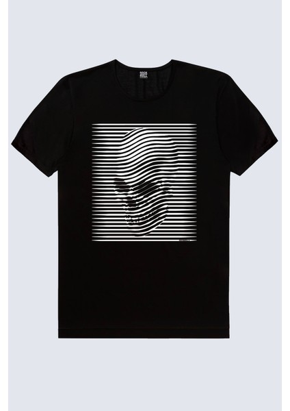 Şerit Kafa Siyah Kısa Kollu Kadın T-Shirt fiyatları