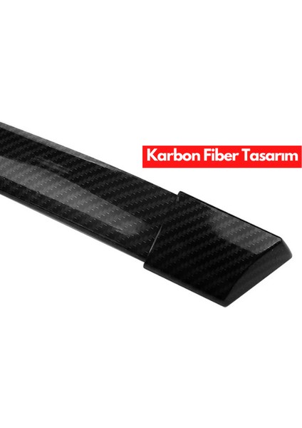 Karbon Desenli Ledli Spoiler Esnek Ledli Spoiler Universal 120CM Karbon Işıklı fırsatları