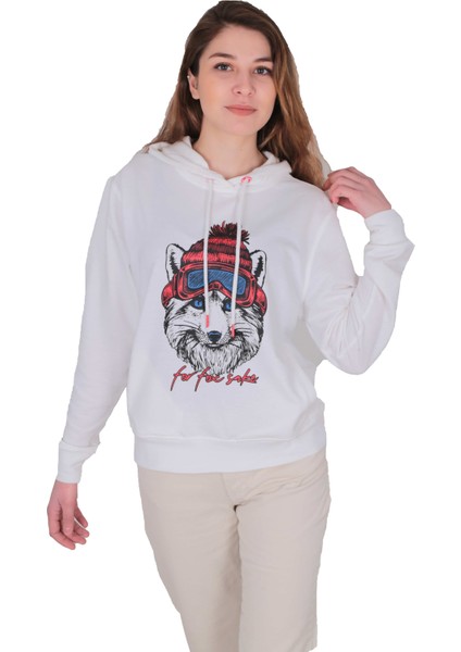 Snowfox Kadın Sweat - Beyaz