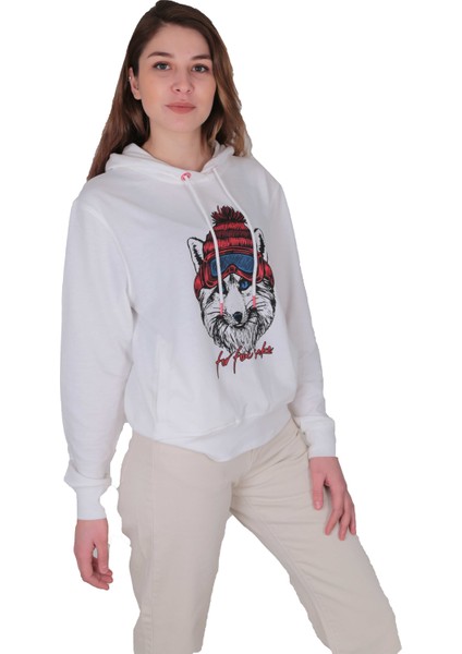 Snowfox Kadın Sweat - Beyaz fiyatları