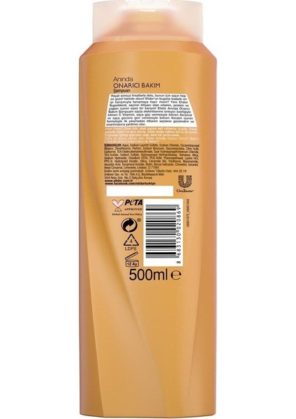 Anında Onarıcı Bakım Şampuan 500 ml - 4'lü modelleri