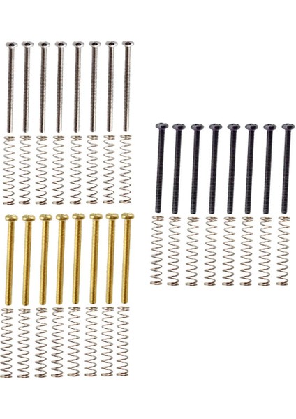 8x Elektro Gitar Humbucker Çift Bobin Pikap Çerçevesi Vidalar Yaylar Gümüş fırsatları