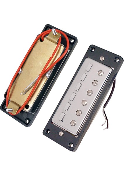 Elektrik Bas Mini Humbucker Pickups-Neck ve Köprü Çifti -Siyah Çerçeve fırsatları