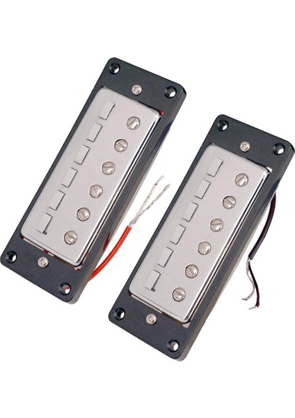 Elektrik Bas Mini Humbucker Pickups-Neck ve Köprü Çifti -Siyah Çerçeve indirimleri
