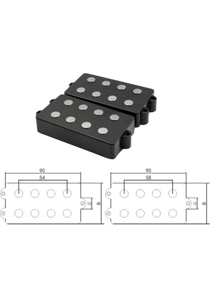 2x Akustik Elektro Gitar 4 Dize Bass Humbucker Pickup Bass Parçası Dikmek fiyatları