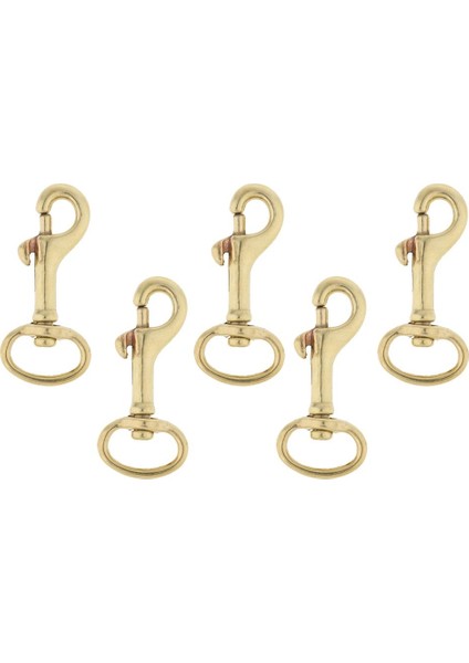 5 Parça Pirinç Döner Tetik Klip Istakoz Toka Anahtarlık Yapış Kanca 60X20MM (Yurt Dışından)