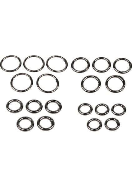 20 Adet Dayanıklı Yüzük Toka Yaylı Yapış Kilitleme Karabina Anahtarlık O Tipi Klip (Yurt Dışından)