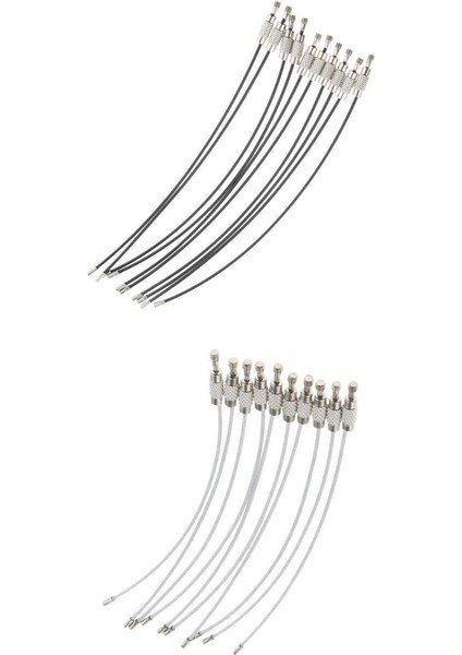 20 Adet Paslanmaz Çelik Tel Anahtarlık Kablo Toka Anahtarlık Bagaj Etiketleri Döngüler (Yurt Dışından)