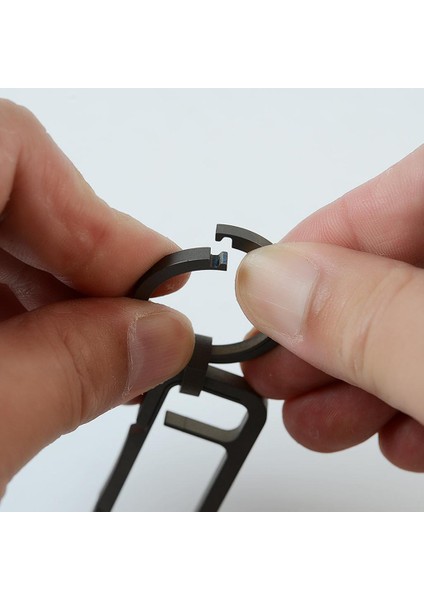 2 Adet Titanyum Yuvarlak Anahtarlık Karabina Bahar Yapış Klip Kanca Toka Kamp (Yurt Dışından) modelleri