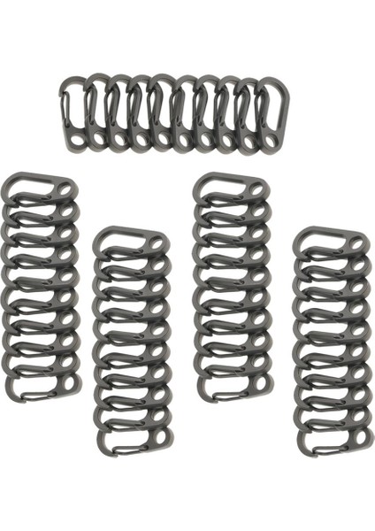 50 Adet Hafif Açık Kamp Mini Karabina Yapış Bahar Klip Kanca (Yurt Dışından)