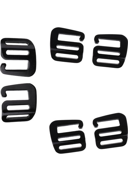 6 Adet 1 Inç G Kanca Açık Dokuma Toka Kayış 25MM Siyah Için (Yurt Dışından)