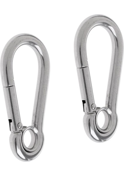 2 Adet 3 "bahar Yüklü Kapı Paslanmaz Çelik Karabina Ev Rv Kamp Balıkçılık Için (Yurt Dışından)