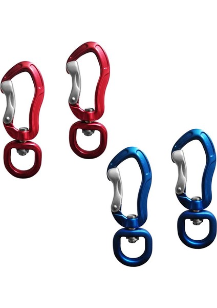 4 Adet Açık Kamp 360º Döner Göz Anahtarlık Karabina Klip Asılı Kanca (Yurt Dışından)
