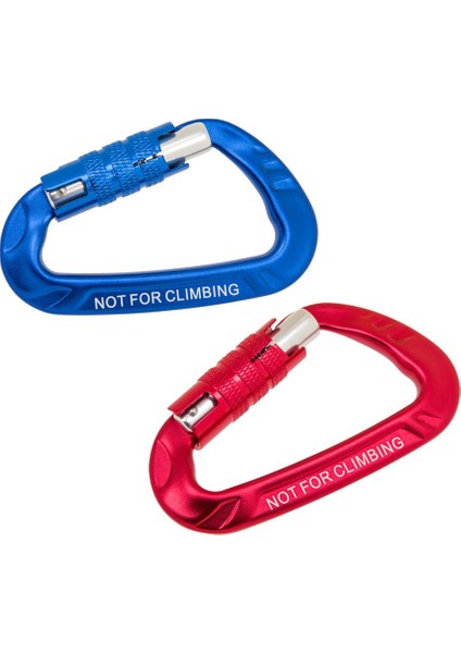 2 Adet 12KN Büküm Otomatik Kilitleme Alüminyum Karabina Bahar Yapış Kanca Anahtarlık (Yurt Dışından)