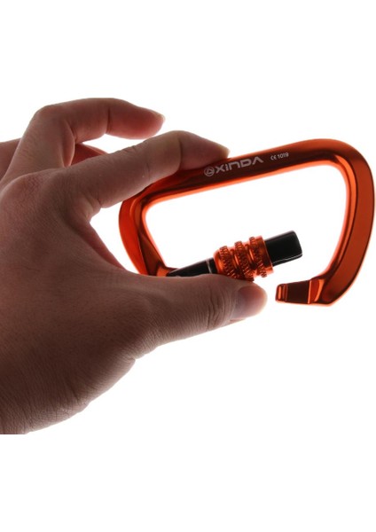 28KN Vida Kilitleme Tırmanma Karabina Şekil 8 Descender Açık Havada Turuncu (Yurt Dışından) fırsatları