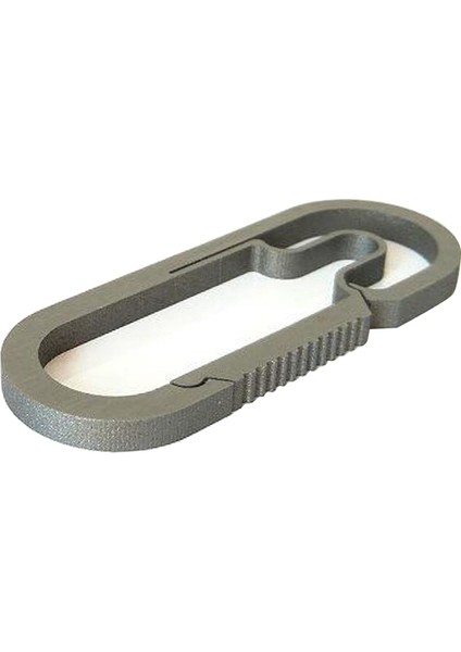Titanyum Açık Kamp Karabiner Anahtarlık Toka Yapış Kanca 4 cm Gümüş (Yurt Dışından)