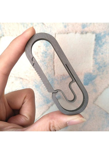 Titanyum Açık Kamp Karabiner Anahtarlık Toka Yapış Kanca 4 cm Gümüş (Yurt Dışından) modelleri