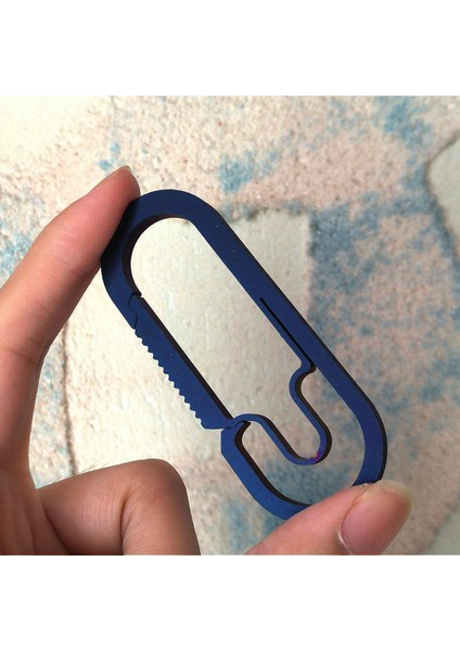 Titanyum Açık Kamp Carabiner Anahtarlık Toka Yapış Kanca 7 cm Mavi (Yurt Dışından) modelleri