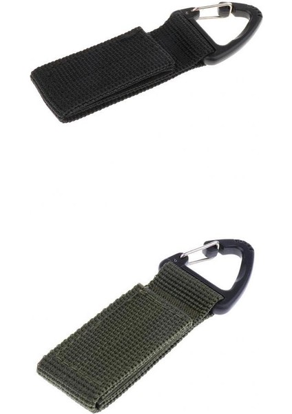 2 Adet Carabiner Naylon Taktik Sırt Çantası Dokuma Toka Kemer Anahtar Asılı Klip (Yurt Dışından)